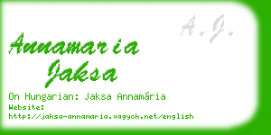 annamaria jaksa business card